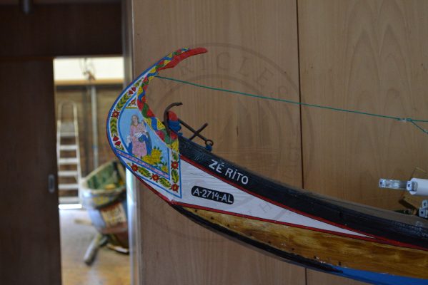Details of traditional painting on a miniature boat