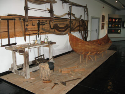 Traditional boat building tools in the Ilhavo maritime museum