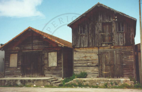 Traditional coastal wood buildings used as fisheries and salt warehouses