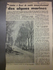 B3 - Article from local newpaper of February 2nd 1962 - Brittany - Departmental archives of Finistère
